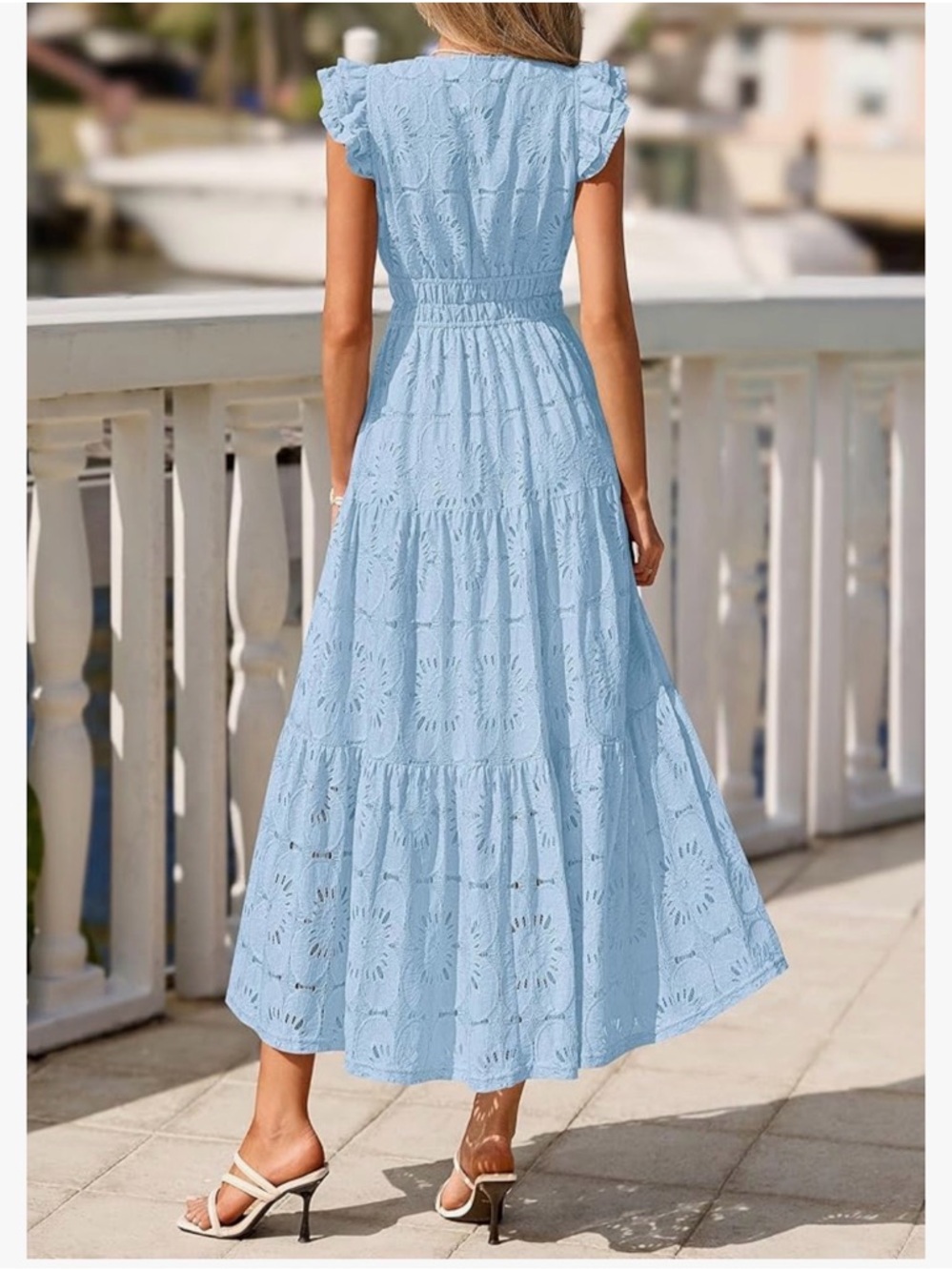 Pretty Garden Amazon Lace Eyelet Maxi Dress - Picture 3 of 4